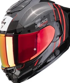 Scorpion Integraalhelmen|Helmen Met Zonnevizier-EXO-1500 AIR Carbon Zity Back/Red