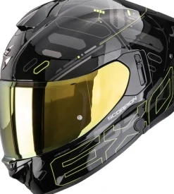Scorpion Integraalhelmen|Helmen Met Zonnevizier-EXO-530 AIR Fond Back/Neon Yeow