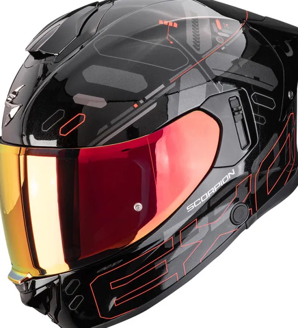 Scorpion Integraalhelmen|Helmen Met Zonnevizier-EXO-530 AIR Fond eta Back/Red