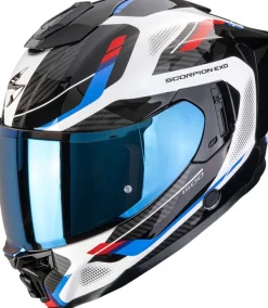 Scorpion Integraalhelmen|Helmen Met Zonnevizier-EXO-1500 AIR eek White/Red/Bue