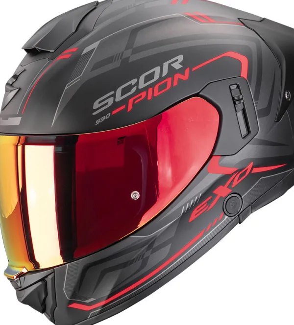 Scorpion Integraalhelmen|Helmen Met Zonnevizier-EXO-530 AIR ope att Back/Red
