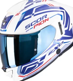 Scorpion Integraalhelmen|Helmen Met Zonnevizier-EXO-530 AIR ope White/Bue/Red