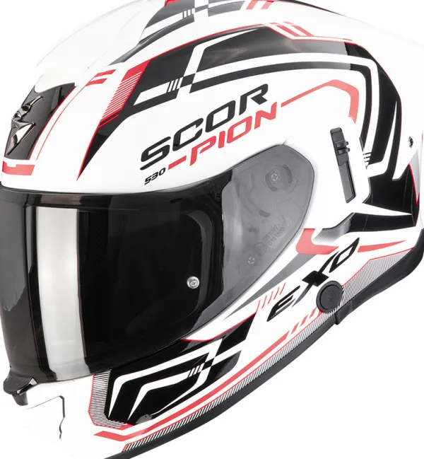 Scorpion Integraalhelmen|Helmen Met Zonnevizier-EXO-530 AIR ope White/Back/Red