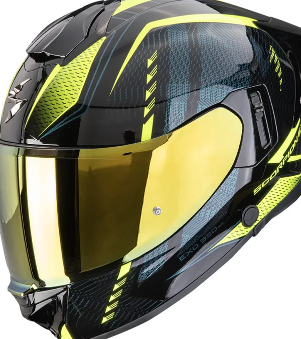 Scorpion Integraalhelmen|Helmen Met Zonnevizier-EXO-530 AIR Thera Back/Neon Yeow