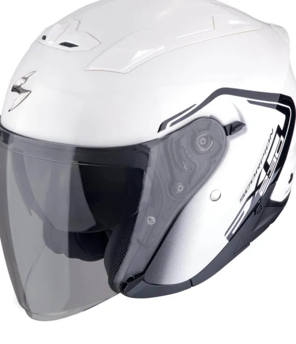 Scorpion Jethelmen|Helmen Met Zonnevizier-EXO-230 CIT-E White/Back