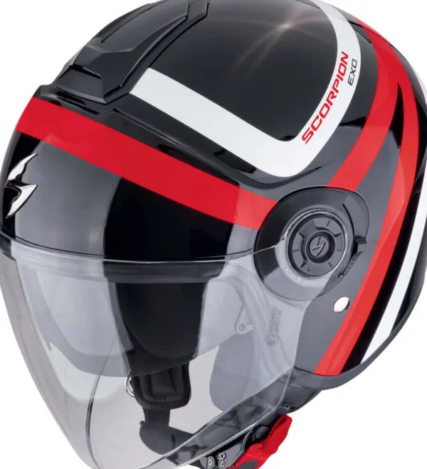 DAMES Scorpion Jethelmen|Dames Scooterhelmen-EXO-CITY II Riva Back/Red