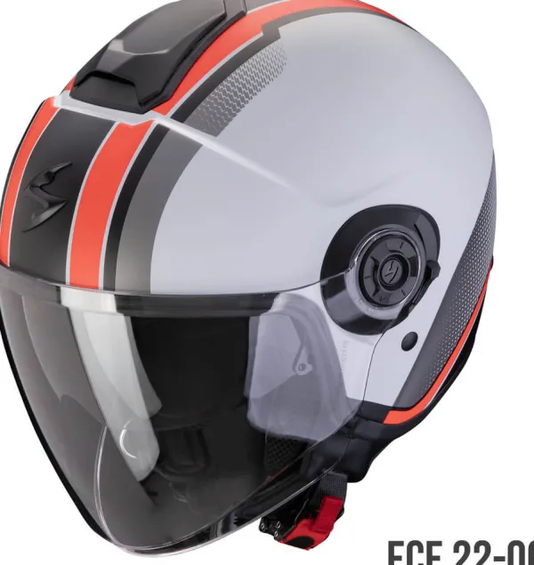 DAMES Scorpion Jethelmen|Dames Scooterhelmen-EXO-CITY II Ve att Grey/Red