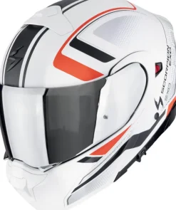 Scorpion Systeemhelmen|Helmen Met Zonnevizier-EXO-930 EVO Arden att White/Back/Red