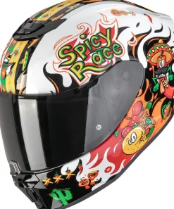 Scorpion Integraalhelmen|Race Helmen-EXO-JNR AIR Yucatan White/Orange/Black