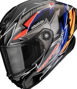 Scorpion Integraalhelmen|Helmen Met Zonnevizier-EXO-RACE AIR ove On Back/Bue/Orange