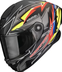 Scorpion Integraalhelmen|Helmen Met Zonnevizier-EXO-RACE AIR ove On att Back/Red/Yeow
