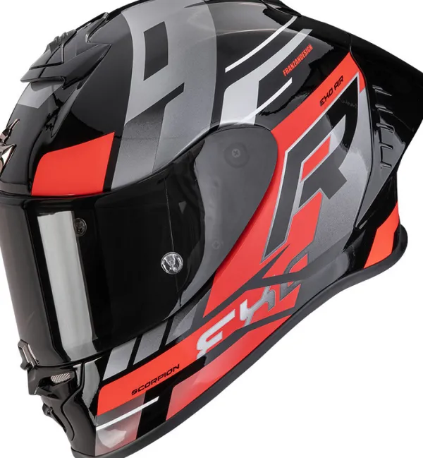 Scorpion Integraalhelmen|Race Helmen-EXO-R1 EVO II AIR Adrenaine Back/Red/iver