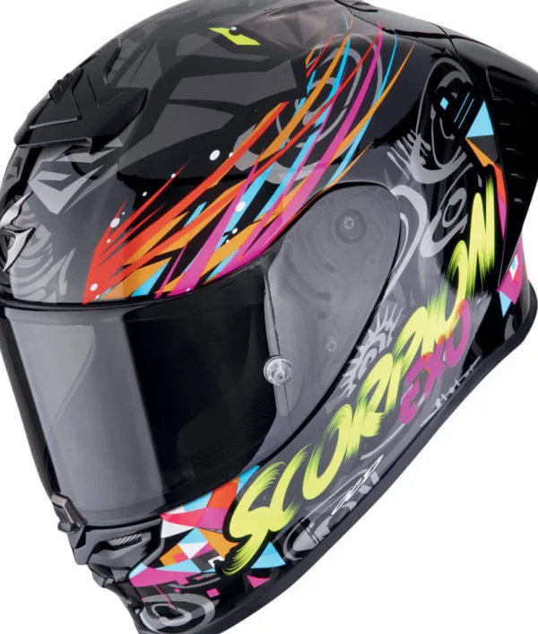 Scorpion Integraalhelmen|Race Helmen-EXO-R1 EVO II AIR avage Back/Bue/Pink