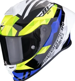 Scorpion Integraalhelmen|Race Helmen-EXO-R1 EVO II AIR Vaere Back/Bue/Neon Yeow