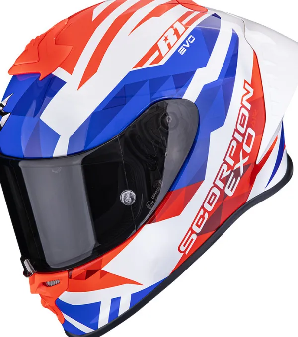 Scorpion Integraalhelmen|Race Helmen-EXO-R1 EVO II AIR Vaere White/Red/Bue