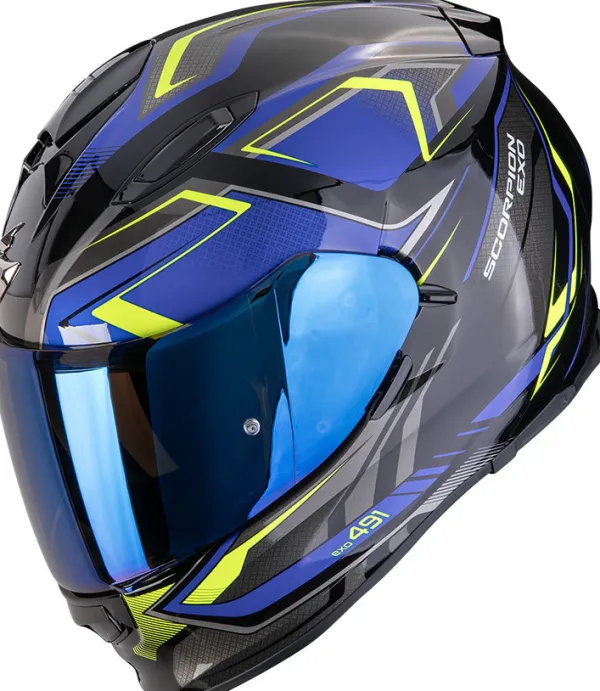 Scorpion Integraalhelmen-EXO-491 Zuo Back/Bue/Neon yeow