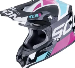Scorpion Adventure Helmen|Crosshelmen-VX-16 EVO AIR Anaog eta Back/Bue/Pink