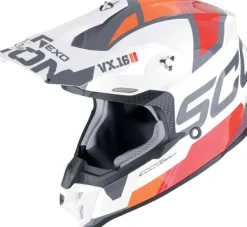 Scorpion Adventure Helmen|Crosshelmen-VX-16 EVO AIR Anaog White/Orange