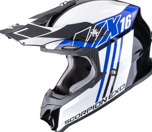 Scorpion Adventure Helmen|Crosshelmen-VX-16 EVO AIR igne Back/Bue
