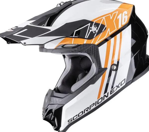 Scorpion Adventure Helmen|Crosshelmen-VX-16 EVO AIR igne Back/Orange