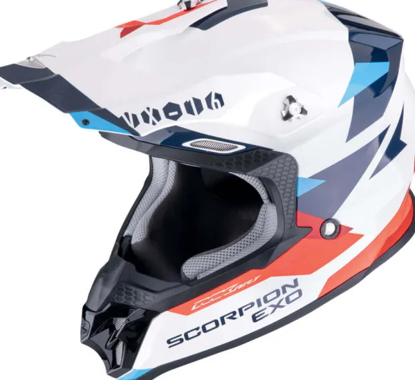 Scorpion Adventure Helmen|Crosshelmen-VX-16 EVO AIR Rod White/Red/Bue