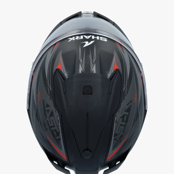 Shark Integraalhelmen|Helmen Met Zonnevizier-D-kwa 3 Bat-R at Back/Anthracite/Red KAR