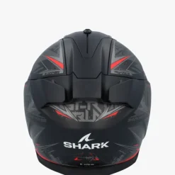 Shark Integraalhelmen|Helmen Met Zonnevizier-D-kwa 3 Bat-R at Back/Anthracite/Red KAR
