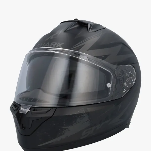 Shark Integraalhelmen|Helmen Met Zonnevizier-D-kwa 3 Bat-R at Back/Anthracite/Anthracite KAA