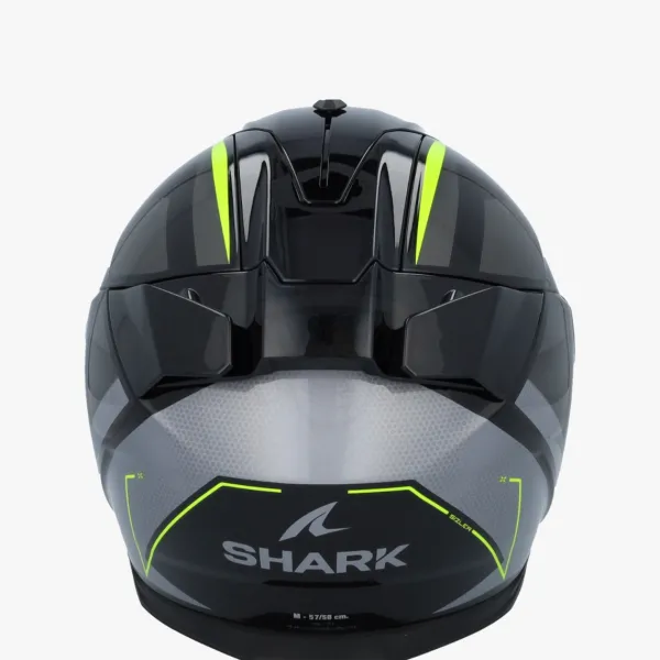 Shark Integraalhelmen|Helmen Met Zonnevizier-D-kwa 3 izer Back/Anthracite/Yeow KAY