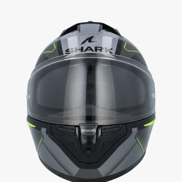 Shark Integraalhelmen|Helmen Met Zonnevizier-D-kwa 3 izer Back/Anthracite/Yeow KAY
