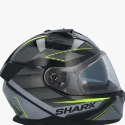 Shark Integraalhelmen|Helmen Met Zonnevizier-D-kwa 3 izer Back/Anthracite/Yeow KAY