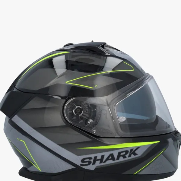 Shark Integraalhelmen|Helmen Met Zonnevizier-D-kwa 3 izer Back/Anthracite/Yeow KAY