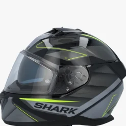 Shark Integraalhelmen|Helmen Met Zonnevizier-D-kwa 3 izer Back/Anthracite/Yeow KAY