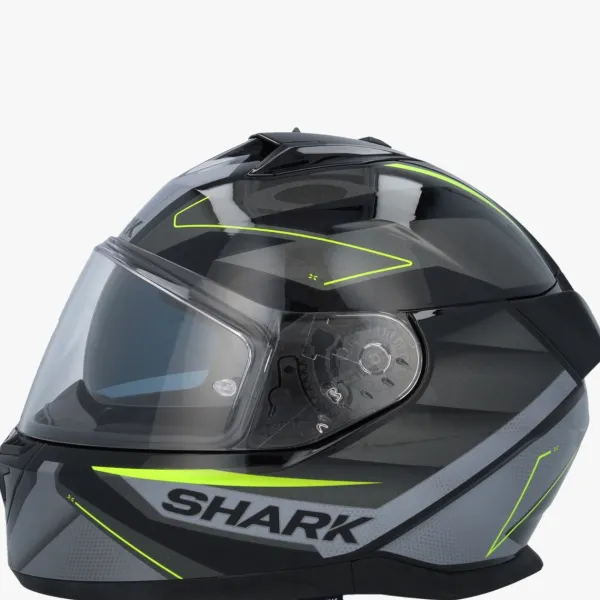 Shark Integraalhelmen|Helmen Met Zonnevizier-D-kwa 3 izer Back/Anthracite/Yeow KAY
