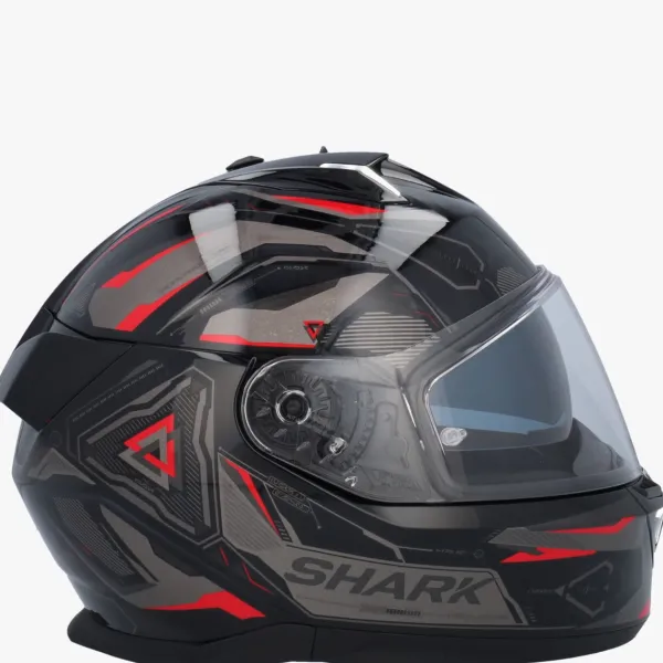 Shark Integraalhelmen|Helmen Met Zonnevizier-kwa I3 inik Back/Anthracite/Red KAR