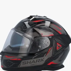 Shark Integraalhelmen|Helmen Met Zonnevizier-kwa I3 inik Back/Anthracite/Red KAR
