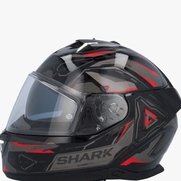 Shark Integraalhelmen|Helmen Met Zonnevizier-kwa I3 inik Back/Anthracite/Red KAR