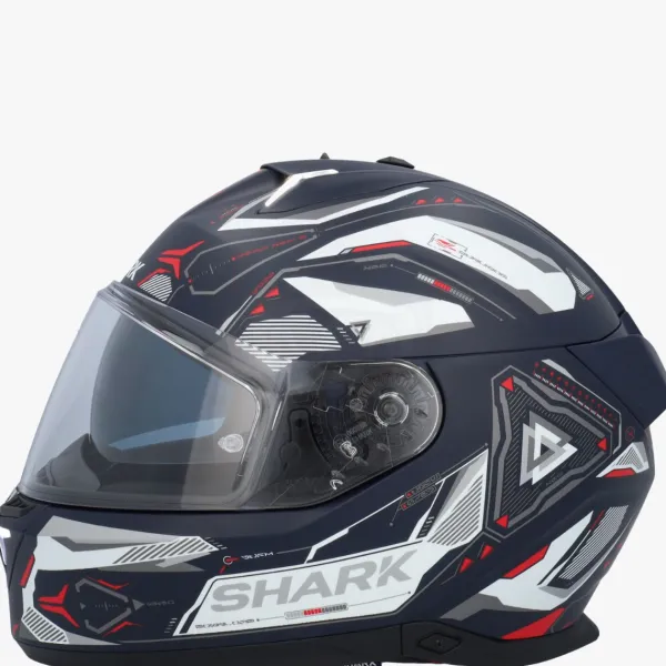 Shark Integraalhelmen|Helmen Met Zonnevizier-kwa I3 inik at Bue/White/Red BWR