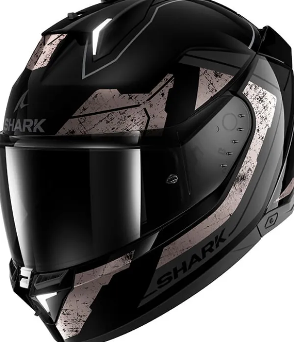 Shark Integraalhelmen|Helmen Met Zonnevizier-kwa I3 Rhad Back/Chro/Anthracite KUA