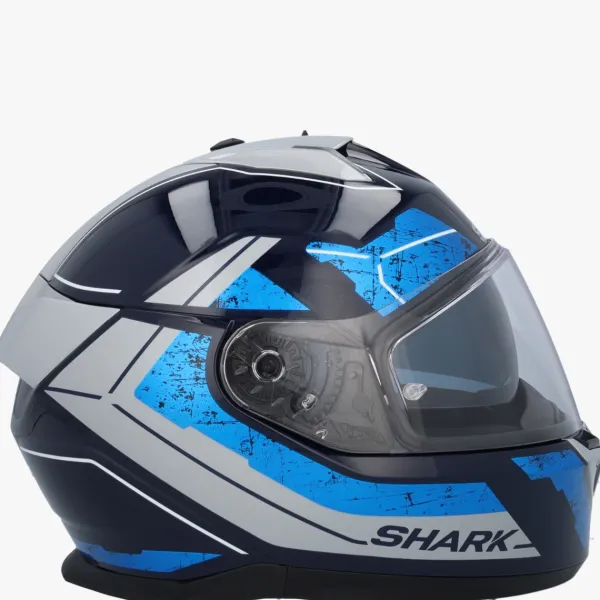 Shark Integraalhelmen|Helmen Met Zonnevizier-kwa I3 Rhad Bue/Chro/iver BU