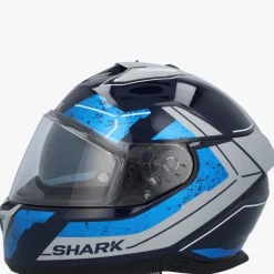 Shark Integraalhelmen|Helmen Met Zonnevizier-kwa I3 Rhad Bue/Chro/iver BU