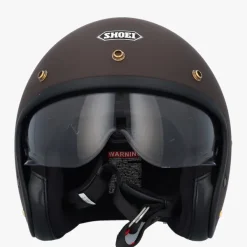 Shoei Retro Helmen|Helmen Met Zonnevizier-J.O2 att Brown