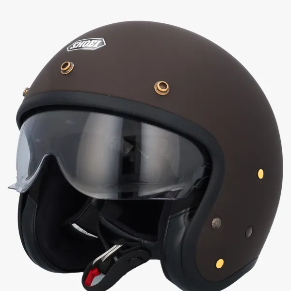 Shoei Retro Helmen|Helmen Met Zonnevizier-J.O2 att Brown