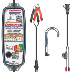 Optimate Motor Accessoires-Tecmate 4 Quad Gold Acculader