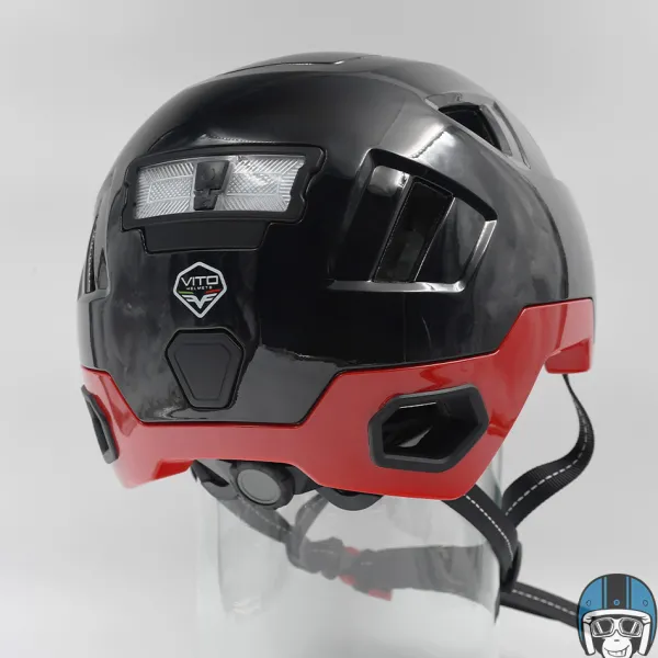 VITO Fietshelmen-E-City Gloss Black/Red