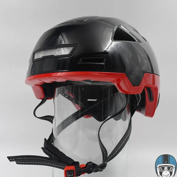 VITO Fietshelmen-E-City Gloss Black/Red