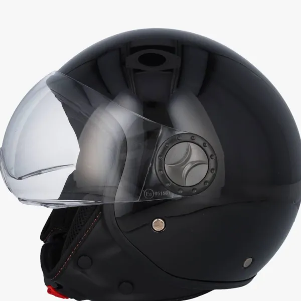 DAMES VITO Vespa Helmen|Jethelmen-Jet oreto cooterhe ganzwart