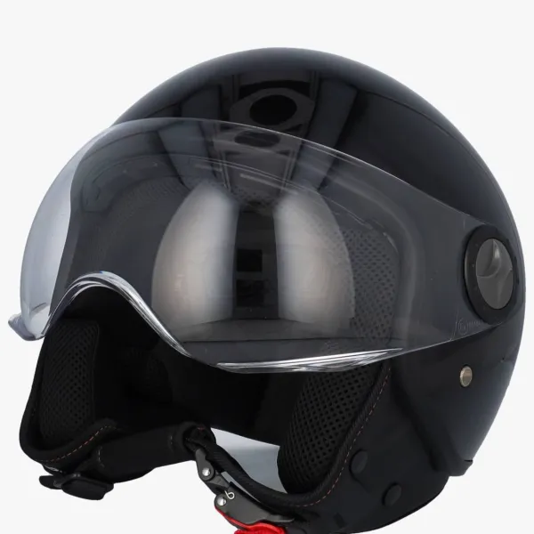 DAMES VITO Vespa Helmen|Jethelmen-Jet oreto cooterhe ganzwart