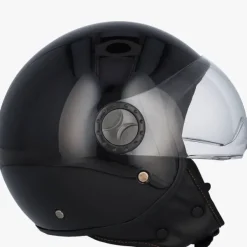 DAMES VITO Vespa Helmen|Jethelmen-Jet oreto cooterhe ganzwart