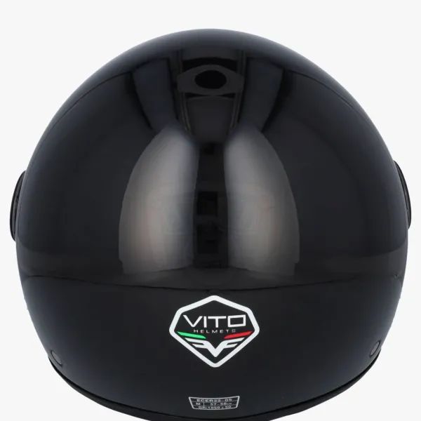 DAMES VITO Vespa Helmen|Jethelmen-Jet oreto cooterhe ganzwart